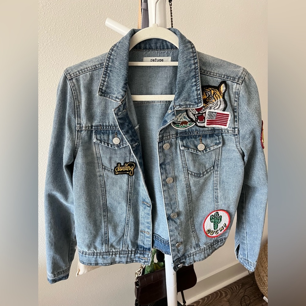 Denim patch jacket